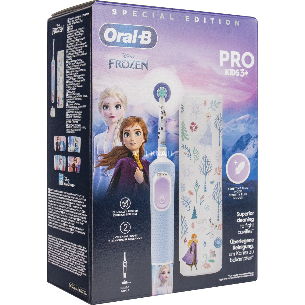 Braun Vitality Pro Frozen Bambino Spazzolino rotante-oscillante Nero, Grigio, Spazzolino da denti elettrico
