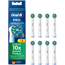 Braun CrossAction 8 pz Bianco, Testina