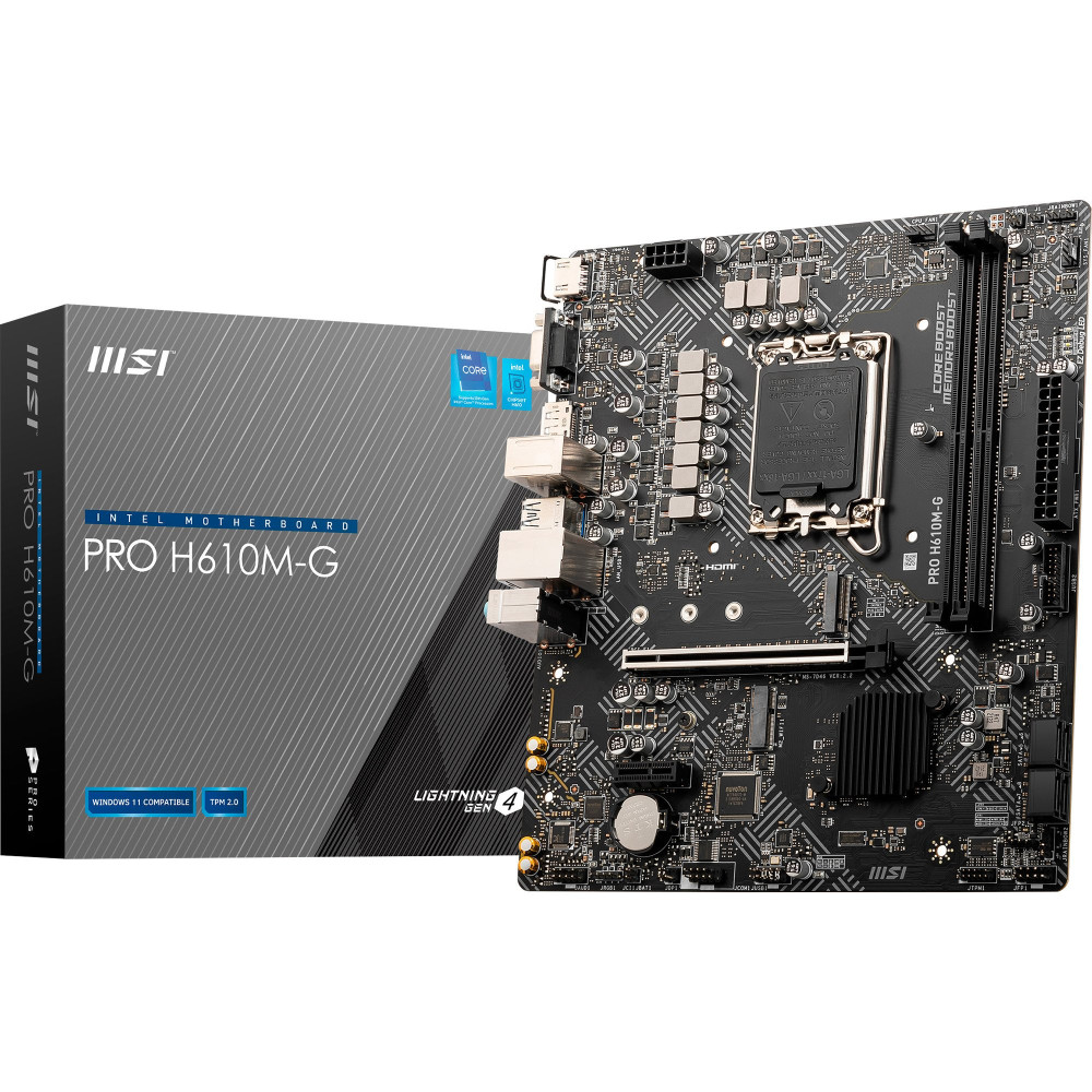 MSI PRO H610M-G scheda madre Intel H610 LGA 1700 micro ATX
