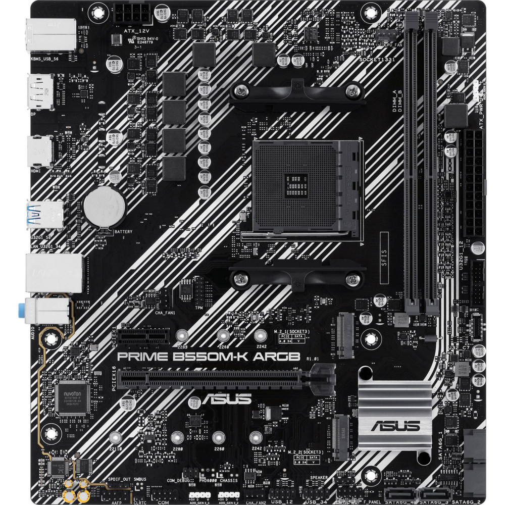 ASUS PRIME B550M-K ARGB AMD B550 Socket AM4 micro ATX, Scheda madre