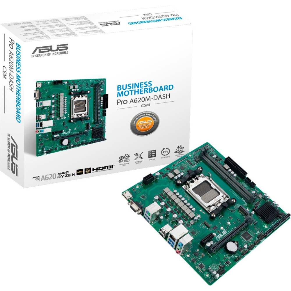 ASUS PRO A620M-DASH-CSM AMD A620 Socket AM5 micro ATX, Scheda madre
