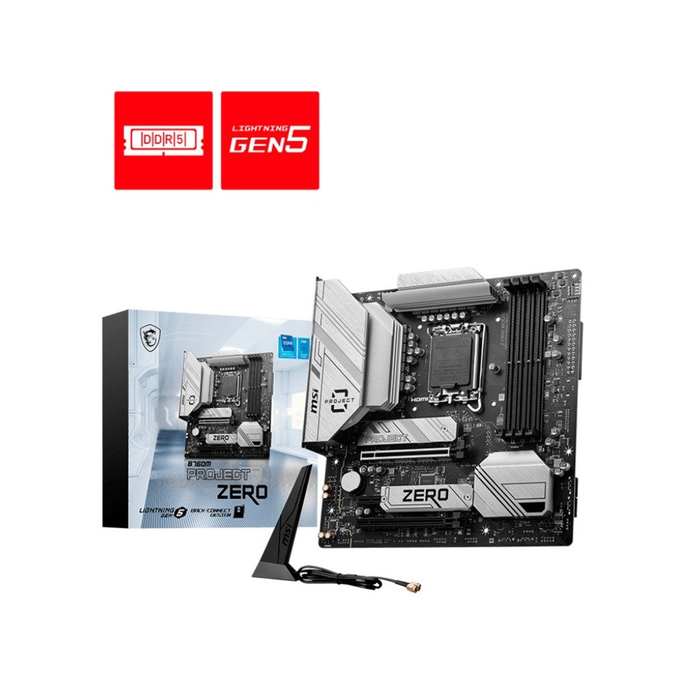 MSI B760M Ptoject Zero Intel B760 LGA 1700 micro ATX, Scheda madre