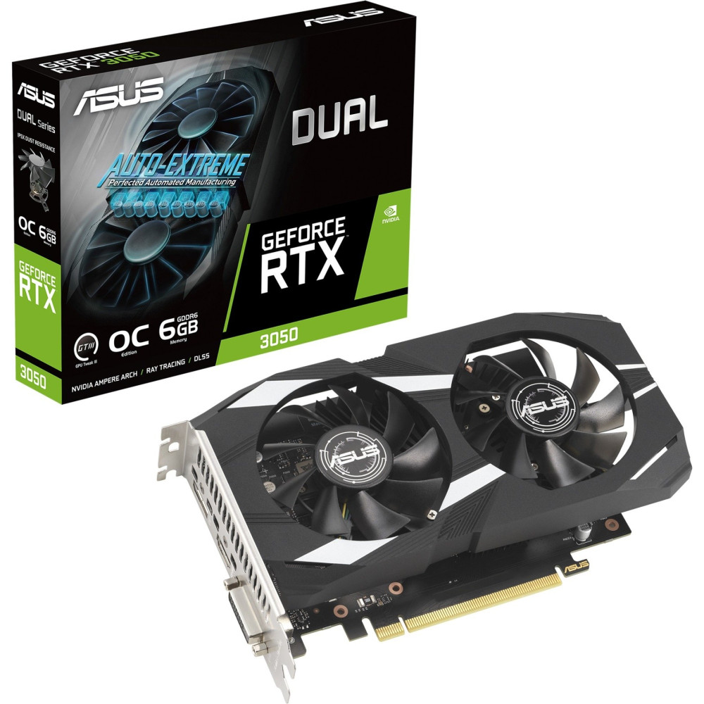 ASUS Dual -RTX3050-O6G NVIDIA GeForce RTX 3050 6 GB GDDR6, Scheda grafica