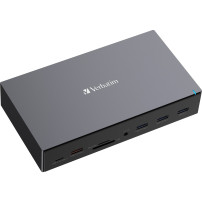 Verbatim CDS-17 Cablato USB 3.2 Gen 1 (3.1 Gen 1) Type-C Nero, Grigio, Docking station