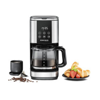 ROMMELSBACHER FKM 1000, macchina per caff├¿ da filtro, 1,5 l, caff├¿ macinato, 1000 W, nero, acciaio inossidabile