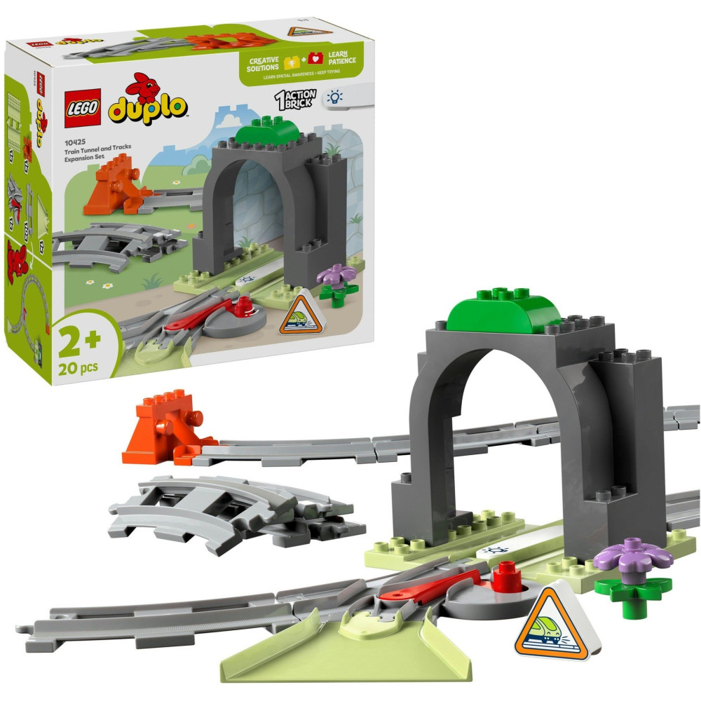 LEGO DUPLO Pack di espansione tunnel e binari ferroviari, Giochi di costruzione