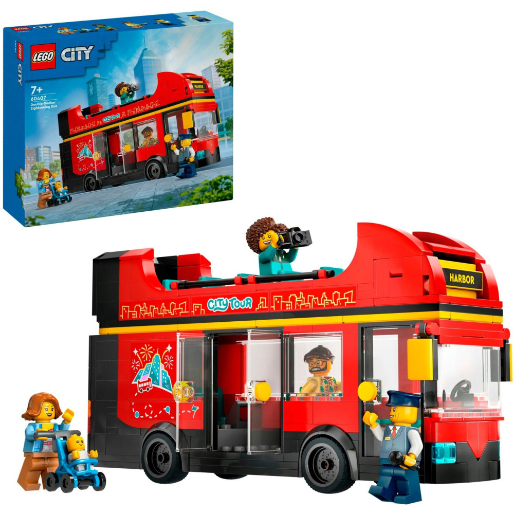 LEGO City Autobus turistico rosso a due piani, Giochi di costruzione