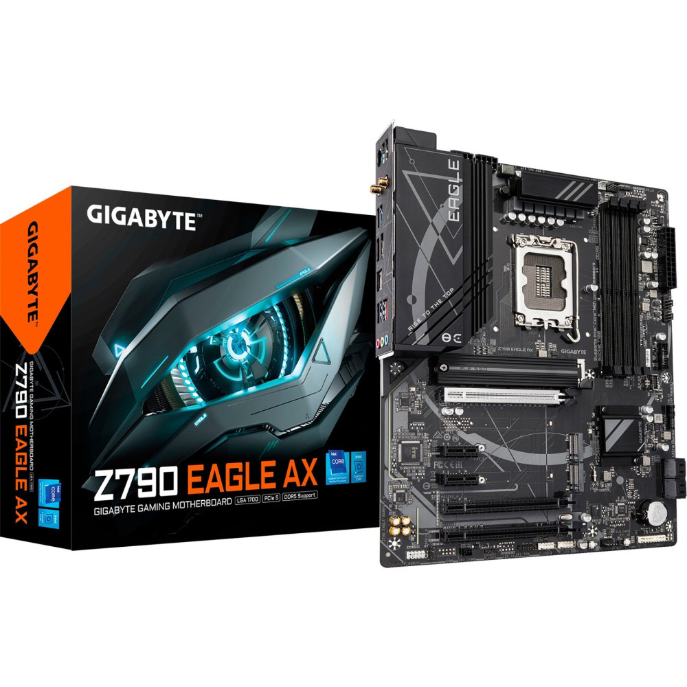 GIGABYTE Z790 EAGLE AX Scheda madre - Supporta CPU Intel Core di 14a generazione, VRM digitale a 12+1+1 fasi, fino a 7600MHz DDR