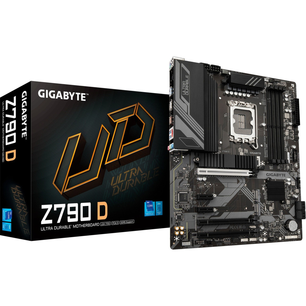 GIGABYTE Z790 D Scheda madre - Supporta CPU Intel Core di 14a generazione, VRM digitale a 12+1+1 fasi, fino a 7600MHz DDR5 (OC),