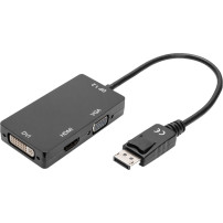 Digitus Adattatore/convertitore 3 in 1 DisplayPort > DisplayPort + HDMI + DVI + VGA