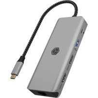 ICY BOX IB-DK4012-CPD Cablato USB 3.2 Gen 1 (3.1 Gen 1) Type-C Antracite, Nero, Docking station