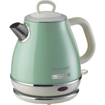 Ariete 2868 Bollitore Elettrico Vintage 1 Litro - Infusi, Tè e Tisane - Autospegnimento - Acciaio Inox - 1 Litro - 1600 Watt - V