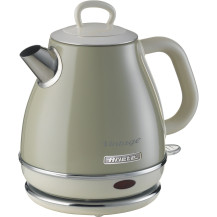 Ariete 2868 Bollitore Elettrico Vintage 1 Litro - Infusi, Tè e Tisane - Autospegnimento - Acciaio Inox - 1 Litro - 1600 Watt - B