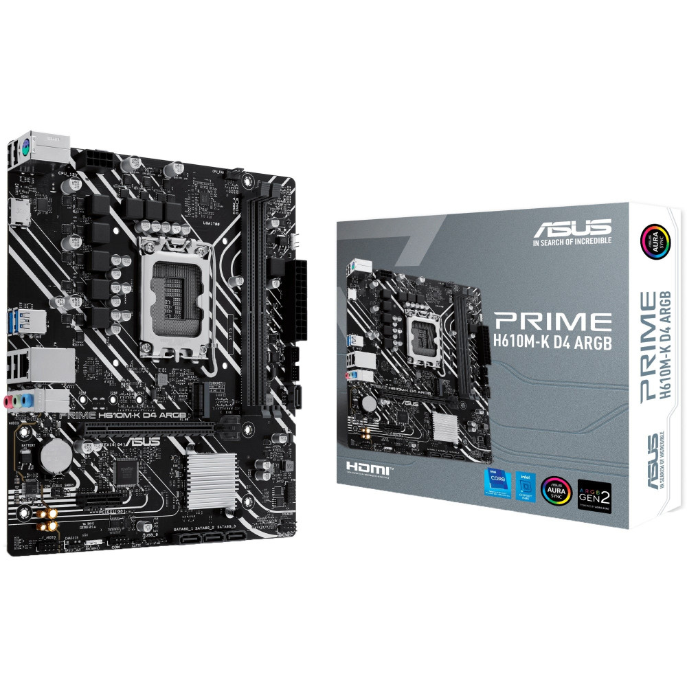ASUS PRIME H610M-K D4 ARGB Intel H610 LGA 1700 micro ATX, Scheda madre