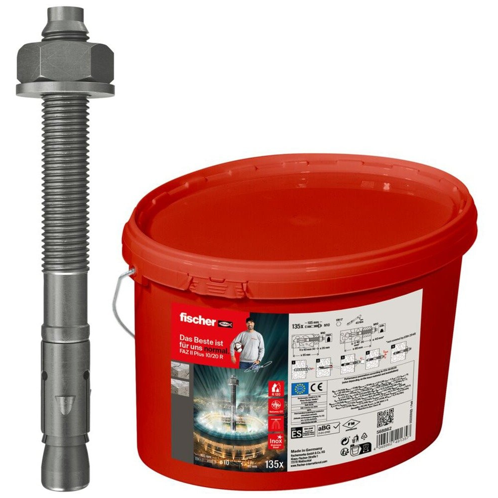 fischer Ancorante a perno FAZ II Plus 10/20 R nel secchio, Tassello