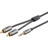 goobay Cavo adattatore audio Plus AUX 3,5mm jack > spina stereo Cinch