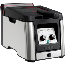 Tefal Clear Duo FR600D Singolo 0,65 L Indipendente 2000 W Friggitrice Nero, Acciaio inox