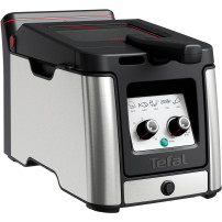 Tefal Clear Duo FR600D Singolo 0,65 L Indipendente 2000 W Friggitrice Nero, Acciaio inox