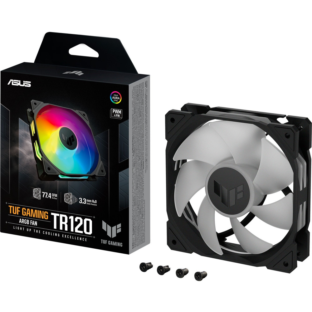 ASUS TUF Gaming TR120 ARGB Fan - Single Pack Case per computer Ventilatore 12 cm Nero, Ventola