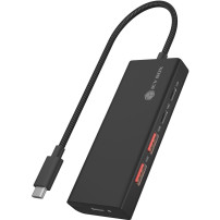 ICY BOX IB-HUB1436-CPD Cablato USB 3.2 Gen 2 (3.1 Gen 2) Type-A Nero, Hub USB