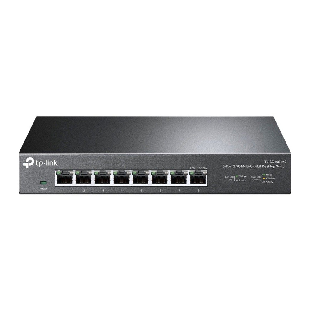 TP-Link TL-SG108-M2 switch di rete Non gestito 2.5G Ethernet (100/1000/2500) Nero, Interruttore