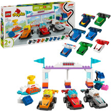 LEGO DUPLO Auto da corsa e piloti Team F1®, Giochi di costruzione