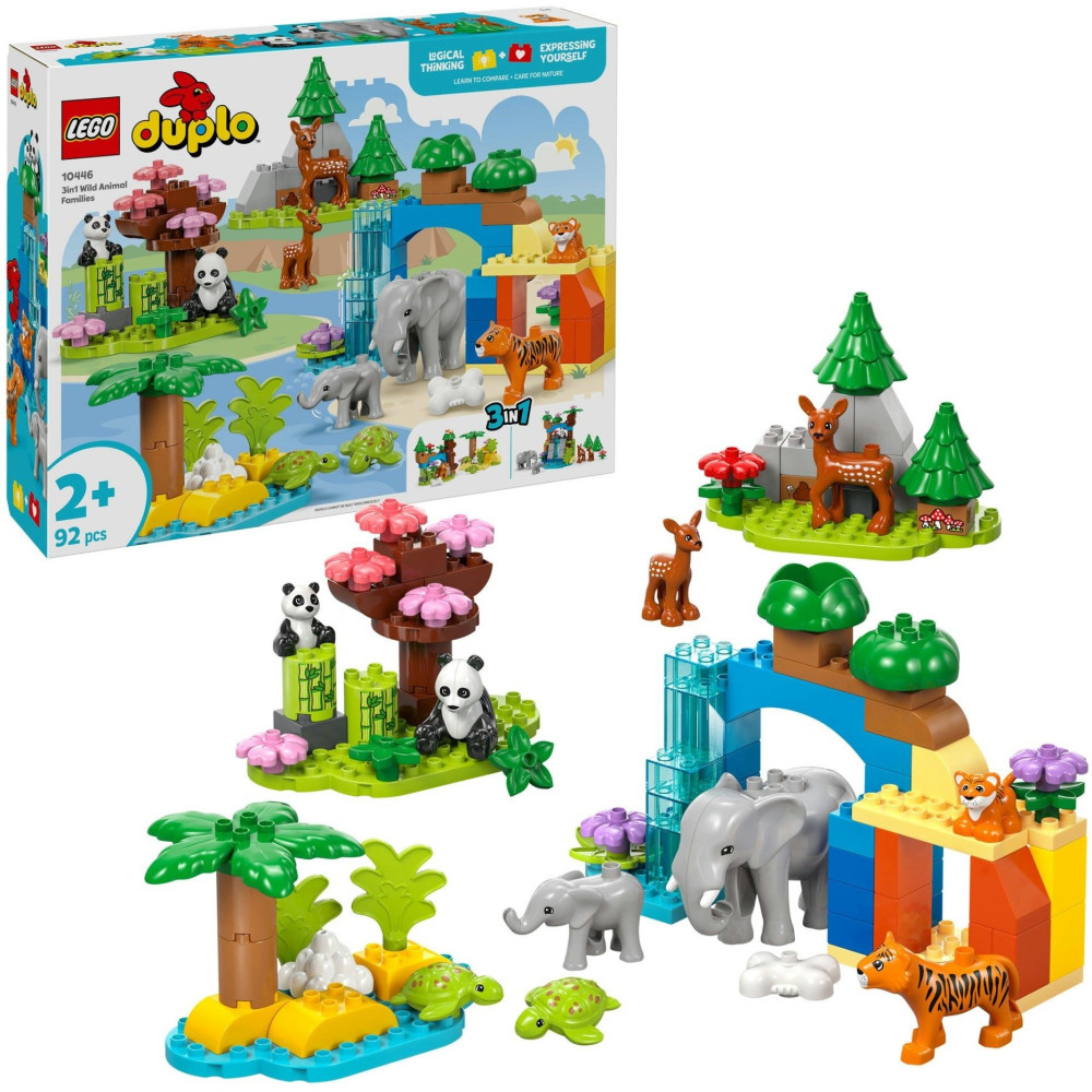 LEGO DUPLO Famiglie di animali 3 in 1, Giochi di costruzione