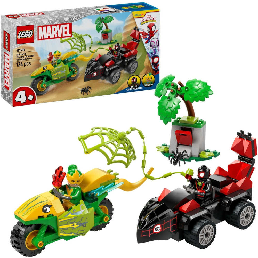 LEGO Inseguimento sui dino-veicoli di Spin ed Electro, Giochi di costruzione