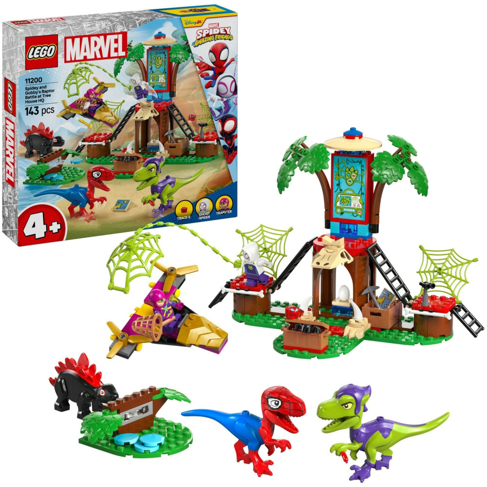 LEGO Battaglia con il raptor al quartier generale sull’albero di Spider-man e Gobby, Giochi di costruzione