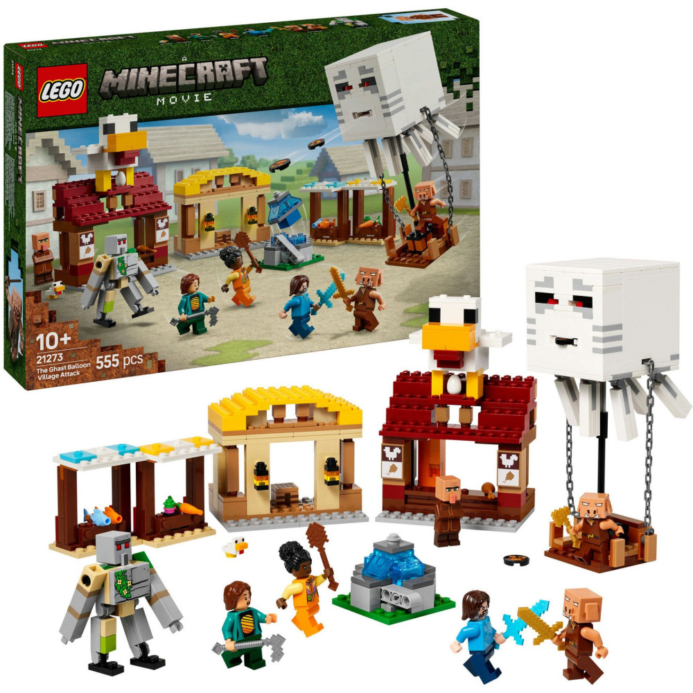 LEGO Minecraft Attacco al villaggio del Ghast-pallone, Giochi di costruzione