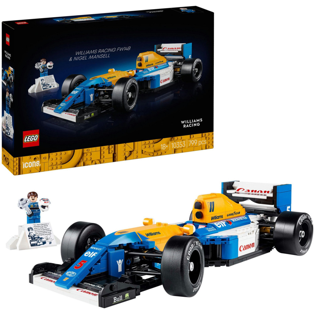 LEGO ICONS Williams Racing FW14B e Nigel Mansell, Giochi di costruzione