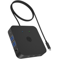 ICY BOX IB-DK4090-C Docking USB 3.2 Gen 2 (3.1 Gen 1) Type-C Nero, Docking station