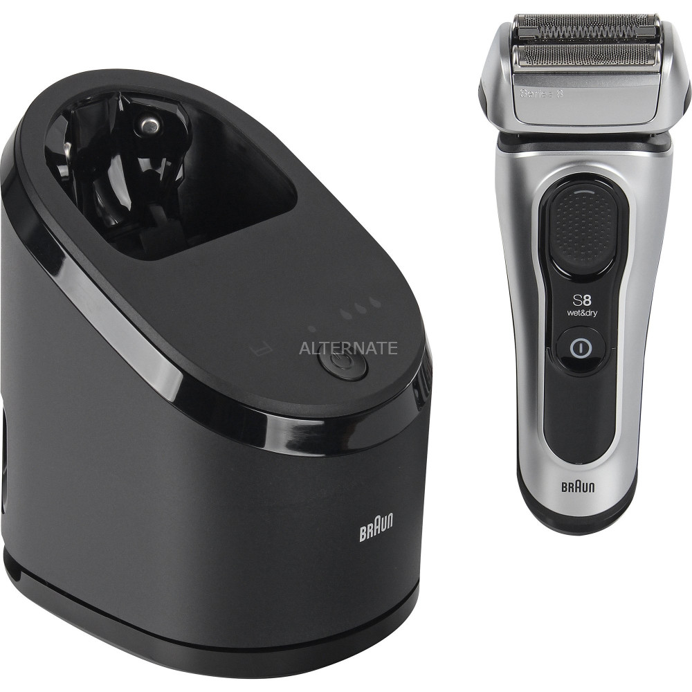 Braun Series 8 8567cc Rasoio Trimmer Nero, Argento