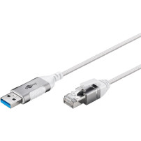 goobay Cavo adattatore Ethernet USB-A 3.2 Gen1 > RJ-45, Slim