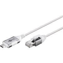 goobay Cavo adattatore Ethernet USB-C 3.2 Gen2 > RJ-45, Slim