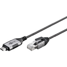 goobay Cavo adattatore Ethernet USB-C 3.2 Gen2 > RJ-45, Slim