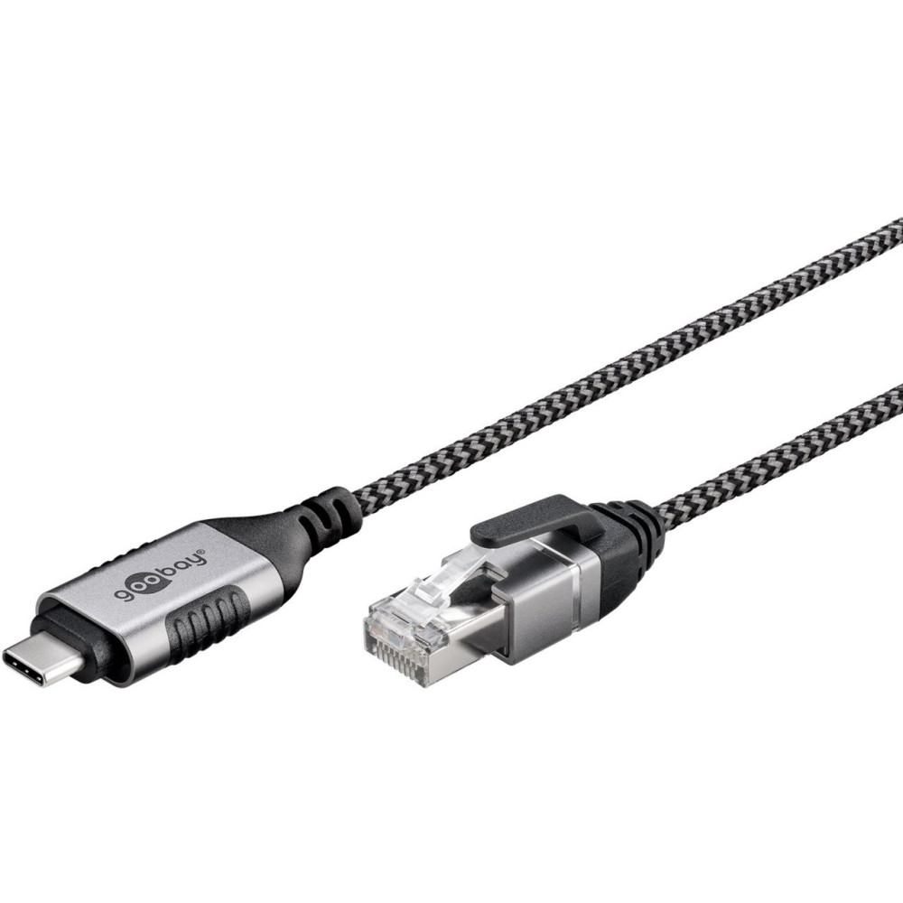 goobay Cavo adattatore Ethernet USB-C 3.2 Gen2 > RJ-45, Slim