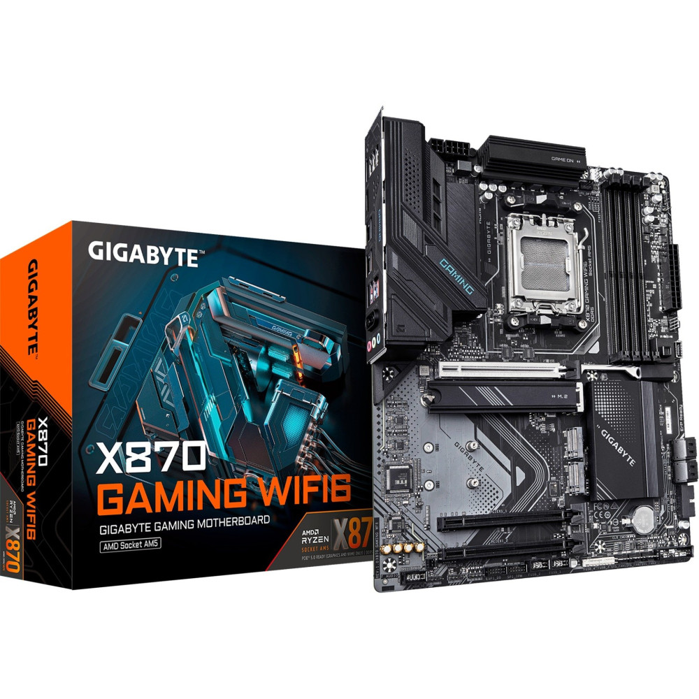 GIGABYTE X870 GAMING WIFI6 Scheda Madre - Supporta CPU AMD Ryzen 9000, 8+2+2 fasi VRM, fino a 8000MHz DDR5 (OC), 1xPCIe 5.0 + 2x