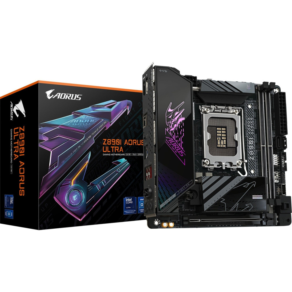 GIGABYTE Z890I AORUS ULTRA Scheda Madre - Supporta CPU Intel Core Ultra (Serie 2), VRM a 8+1+2 fasi, fino a 8800MHz DDR5 (OC), 1