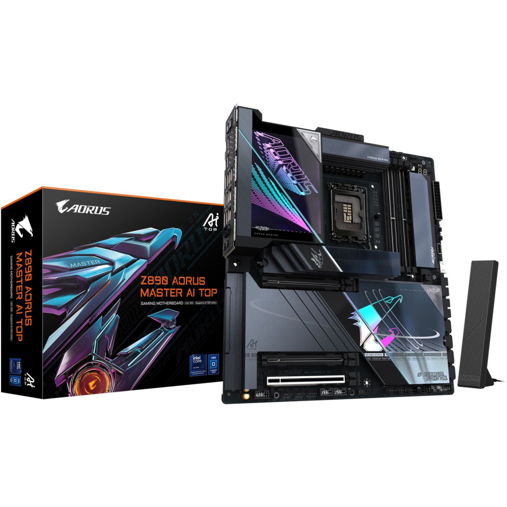 GIGABYTE Z890 AORUS MASTER AI TOP Scheda Madre - Supporta CPU Intel Core Ultra (Serie 2), VRM a 20+1+2 fasi, fino a 9500MHz DDR5