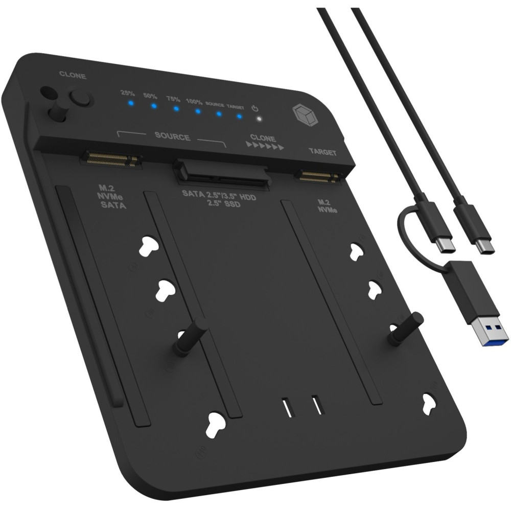 ICY BOX IB-2913MCL-C31 USB 3.2 Gen 2 (3.1 Gen 2) Type-C Nero, Docking station