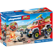 PLAYMOBIL Action Heroes Camion dei vigili del fuoco, Giochi di costruzione