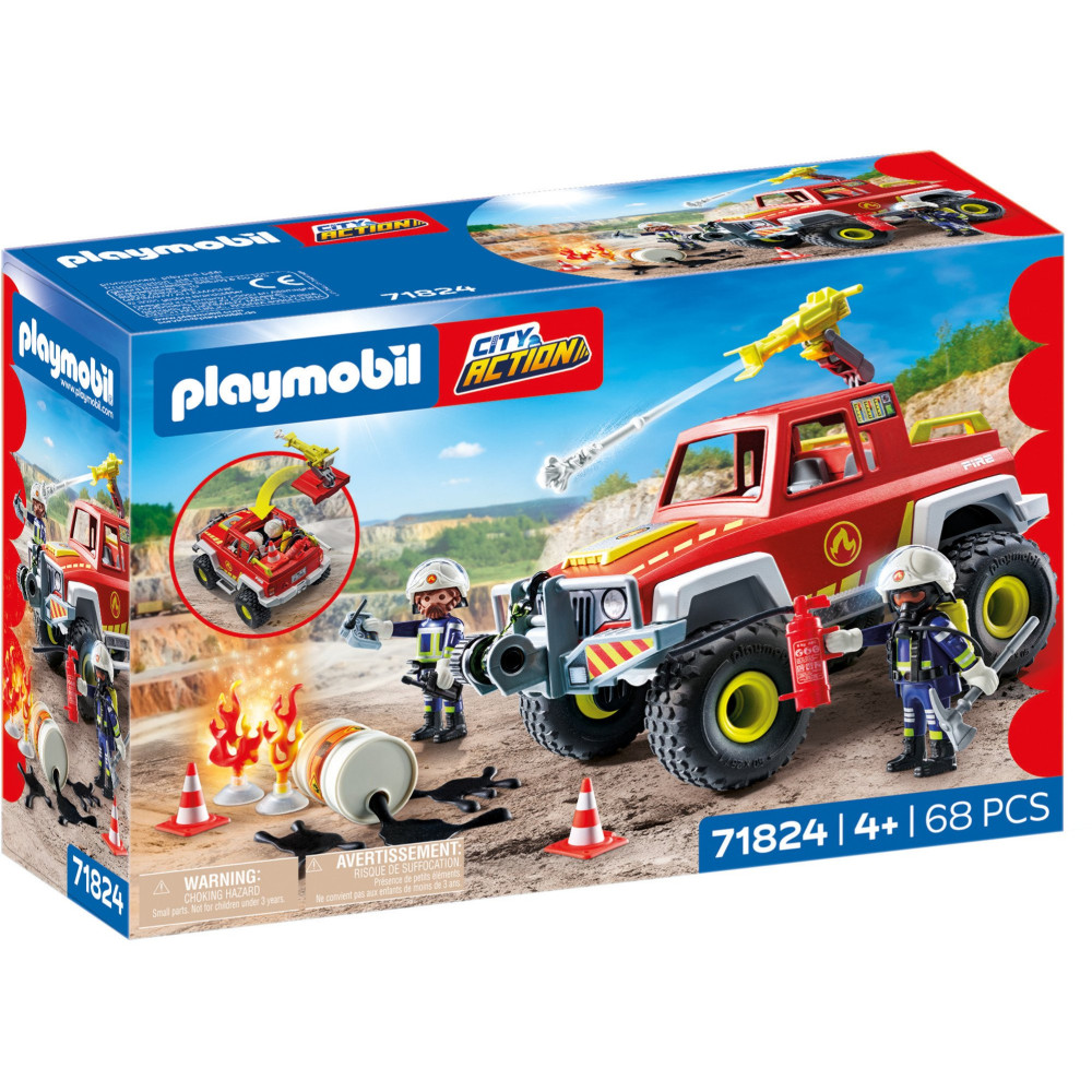 PLAYMOBIL Action Heroes Camion dei vigili del fuoco, Giochi di costruzione