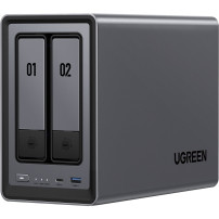 UGREEN NASync DXP2800 NAS System 2-Bay Compatta Intel® N N100 8 GB DDR5 0 TB UGOS Pro Nero