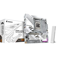 GIGABYTE B850M AORUS ELITE WIFI6E ICE Scheda Madre - Processori AMD Ryzen Serie 9000, 12+2+1 fasi VRM digitali, fino a 8200MHz D