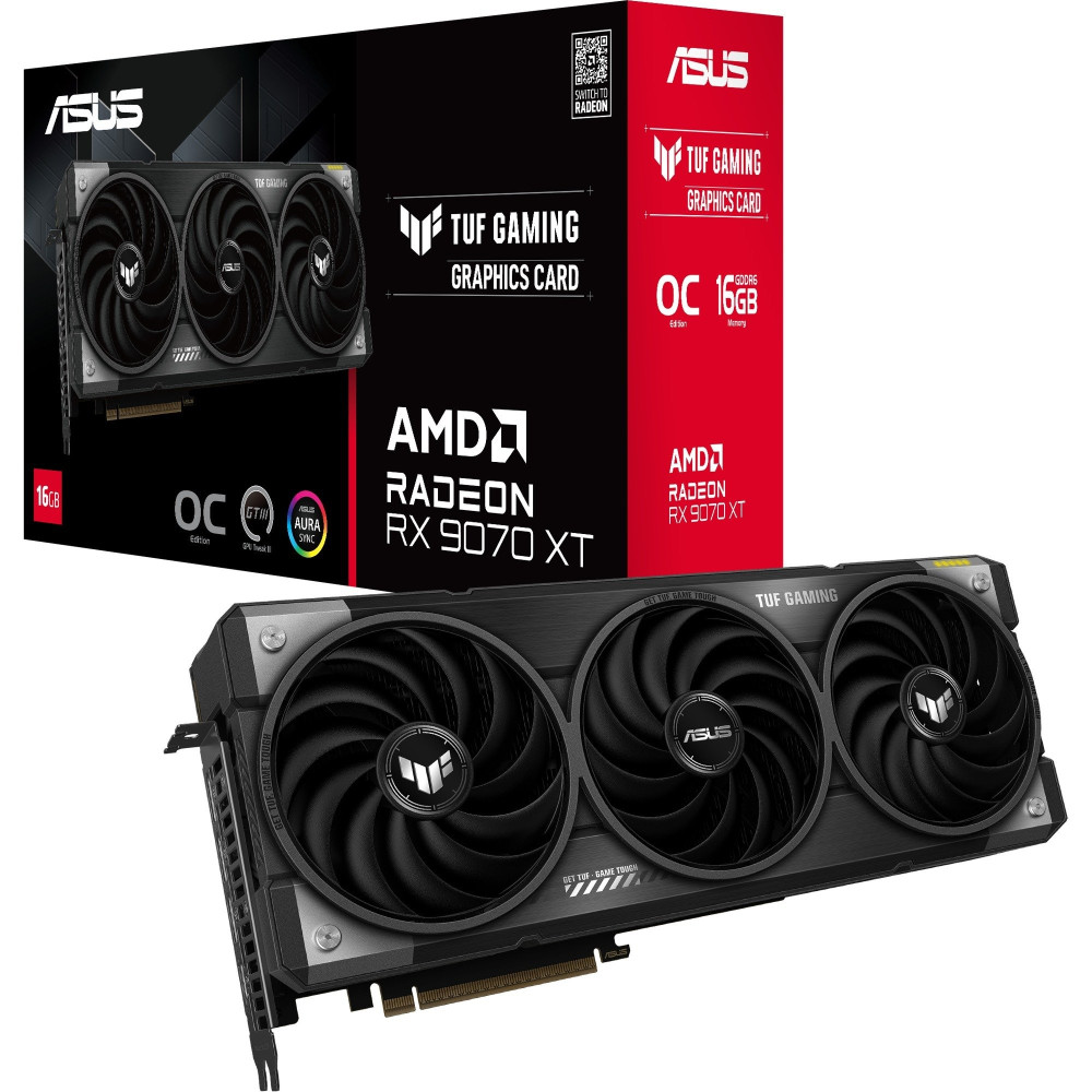 ASUS TUF Gaming TUF-RX9070XT-O16G-GAMING AMD Radeon RX 9070 XT 16 GB GDDR6, Scheda grafica