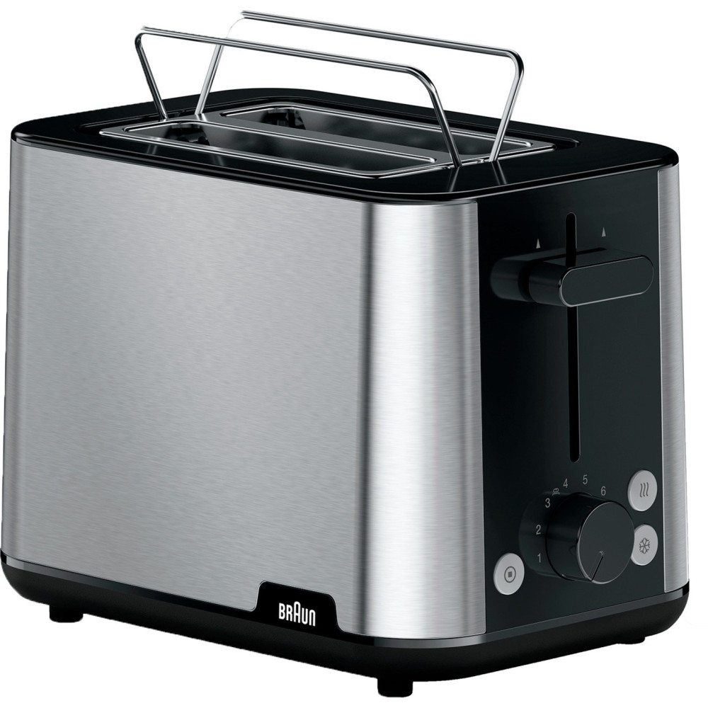 Braun HT 1510 8 2 fetta/e 900 W Nero, Acciaio inox, Tostapane