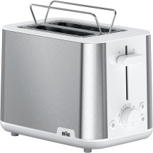 Braun HT 1510 8 2 fetta/e 900 W Acciaio inox, Bianco, Tostapane