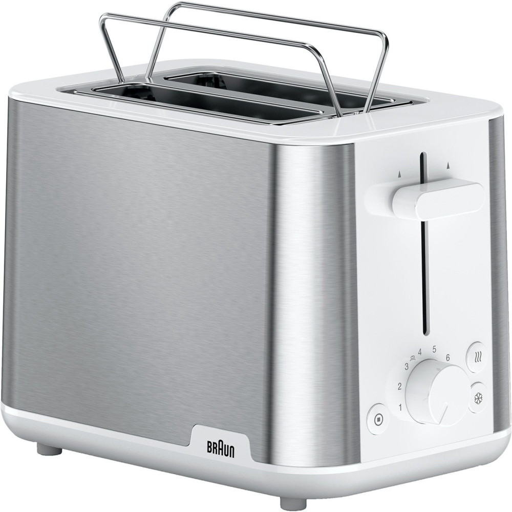 Braun HT 1510 8 2 fetta/e 900 W Acciaio inox, Bianco, Tostapane