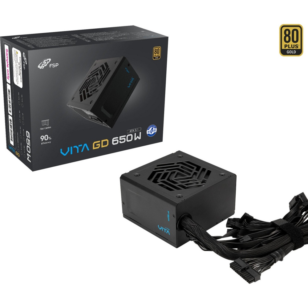 FSP Vita alimentatore per computer 650 W 20+4 pin ATX ATX Nero, Alimentatore PC